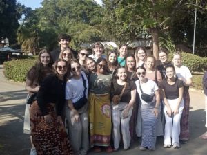 Our group heading to the local market!